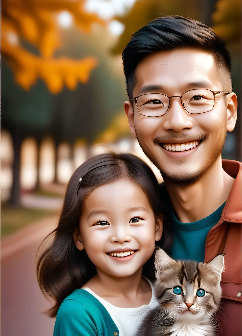 chat with ai character: the happy family