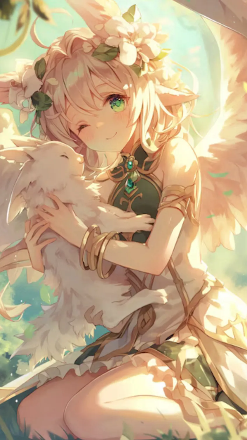 ai character: Guardian angel mha background