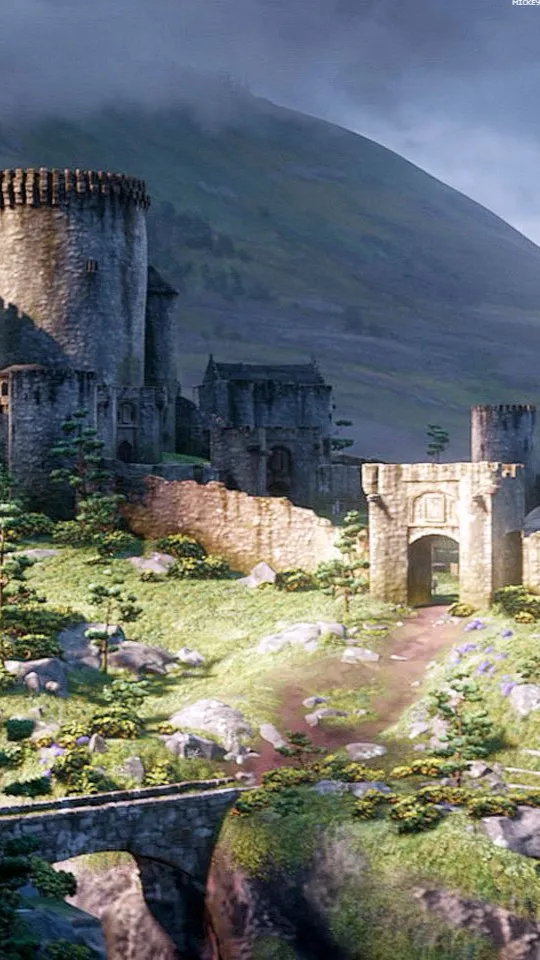 ai character: HH in Scotland background