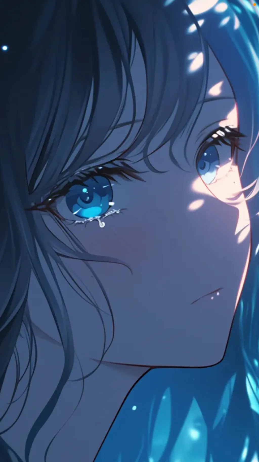ai character: Sad girlfriend background