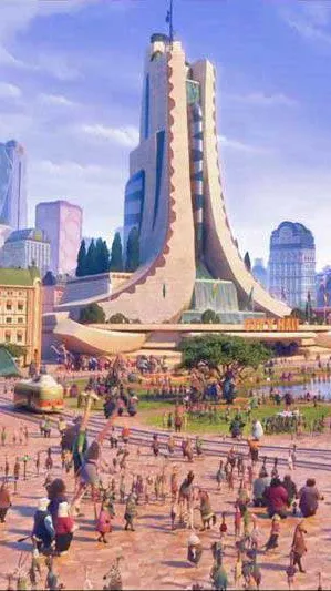 ai character: Zootopia city background