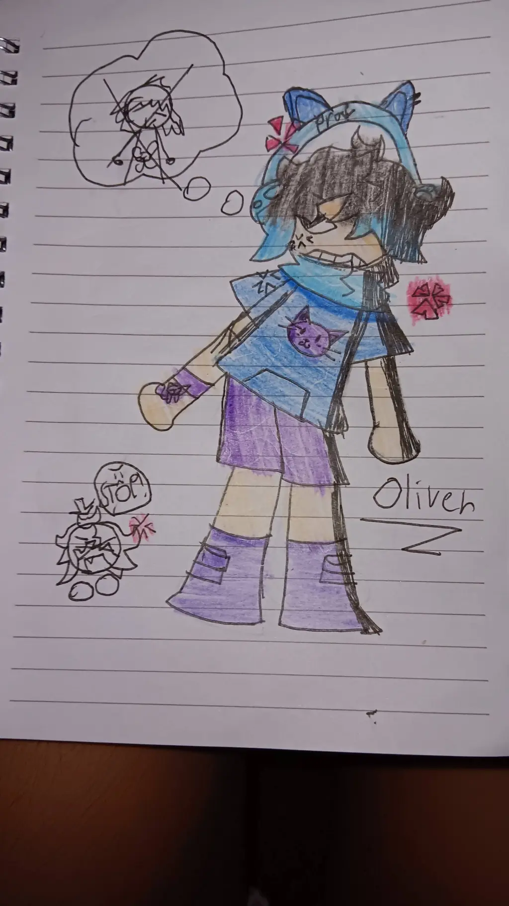 ai character: Oliver Circus kid background