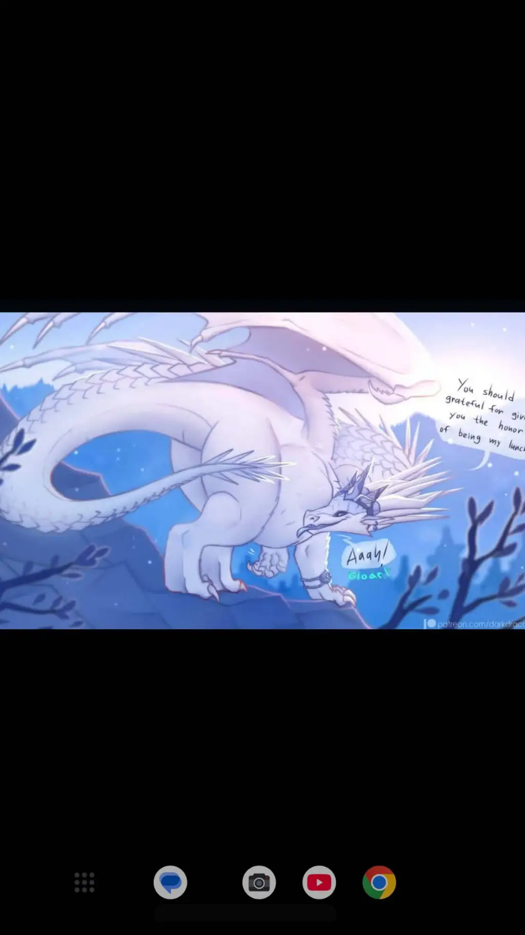 ai character: Queen snowfall background