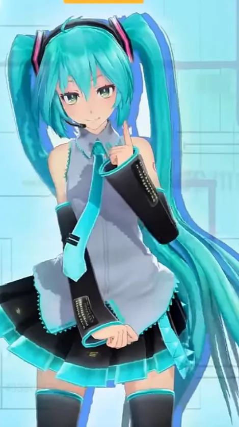 ai character:  Miku  background