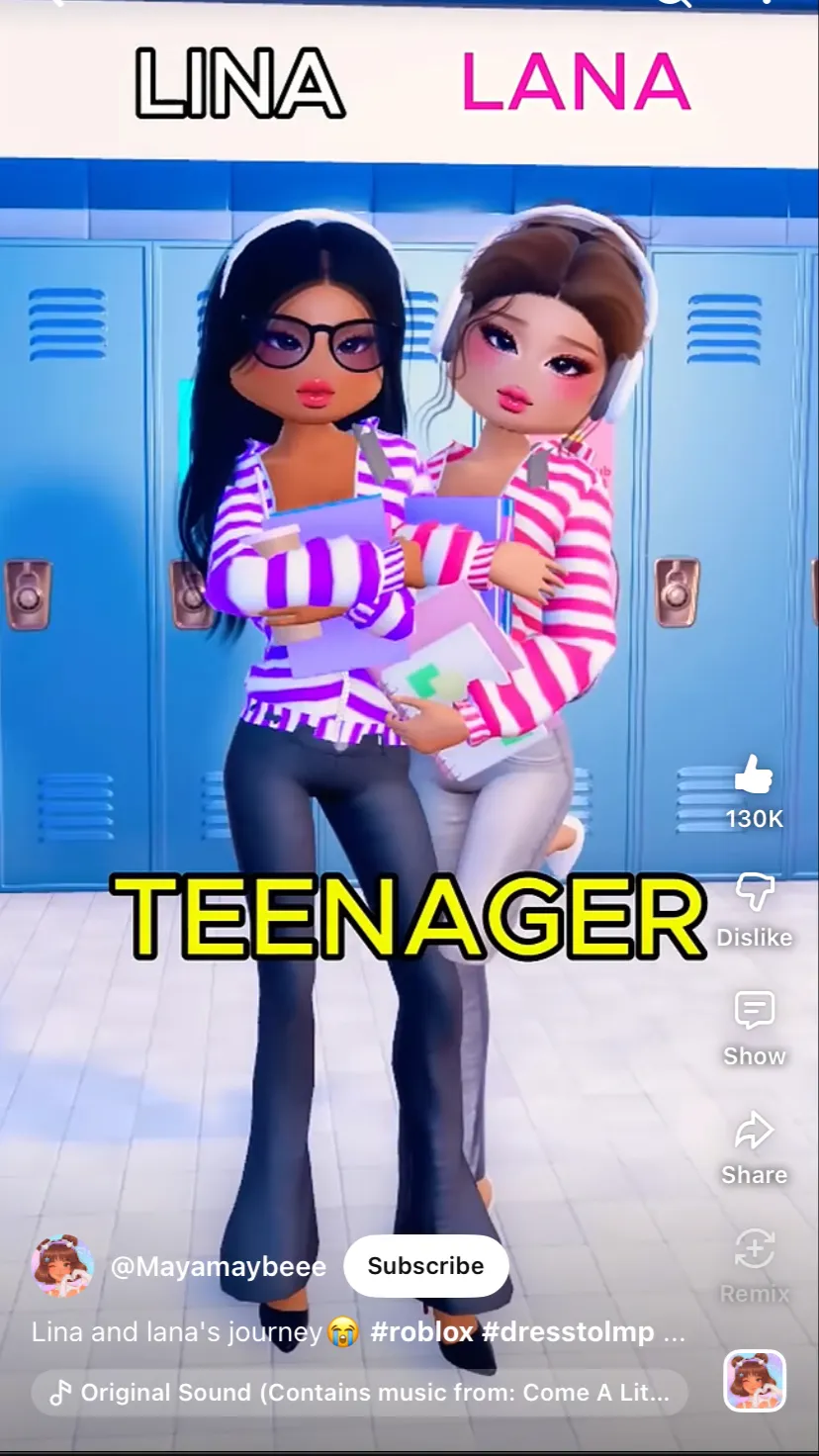 ai character: Lina X lana background