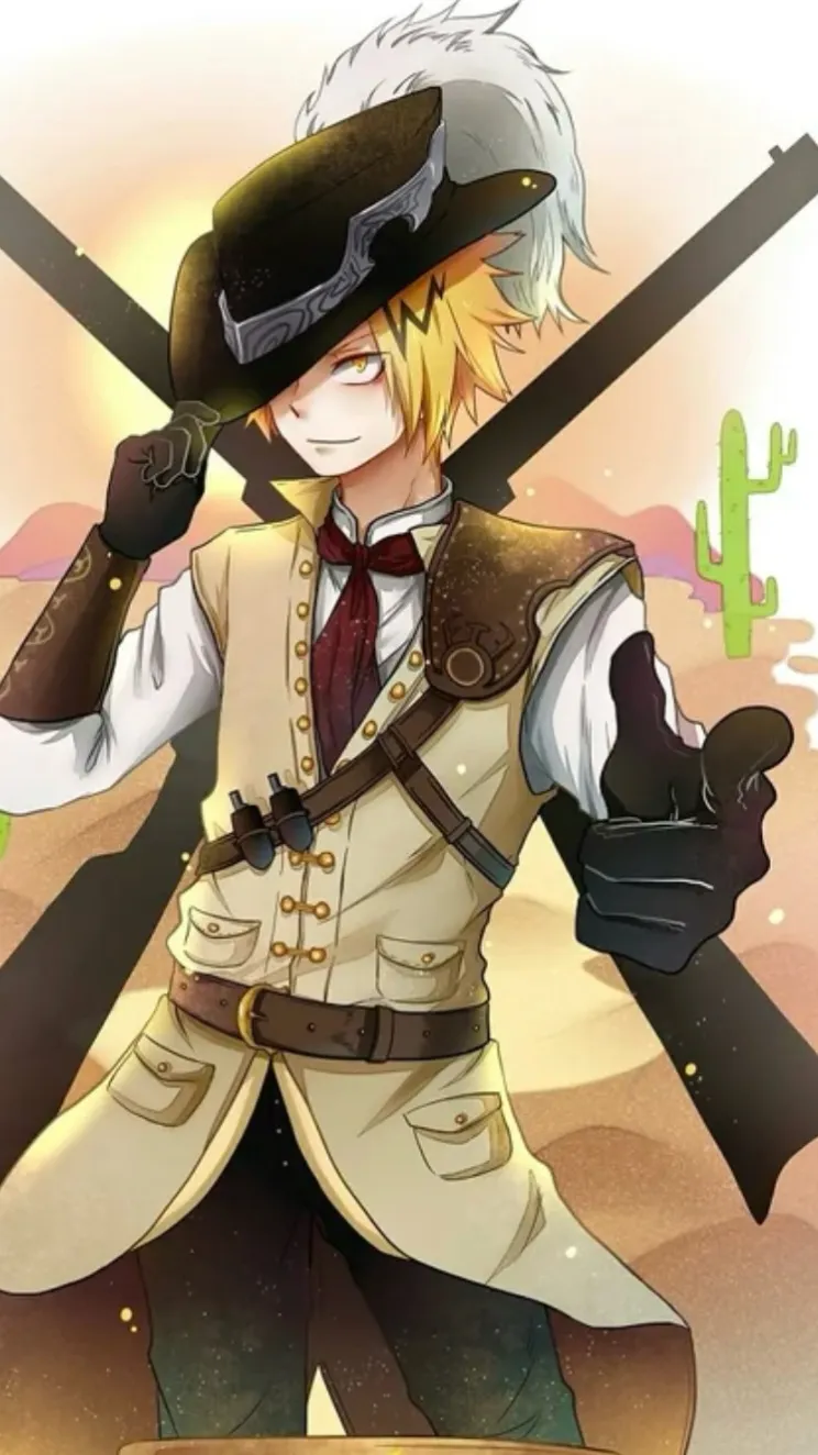 ai character: Denki Fantasy AU background