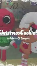 ai character: Festive cookie background