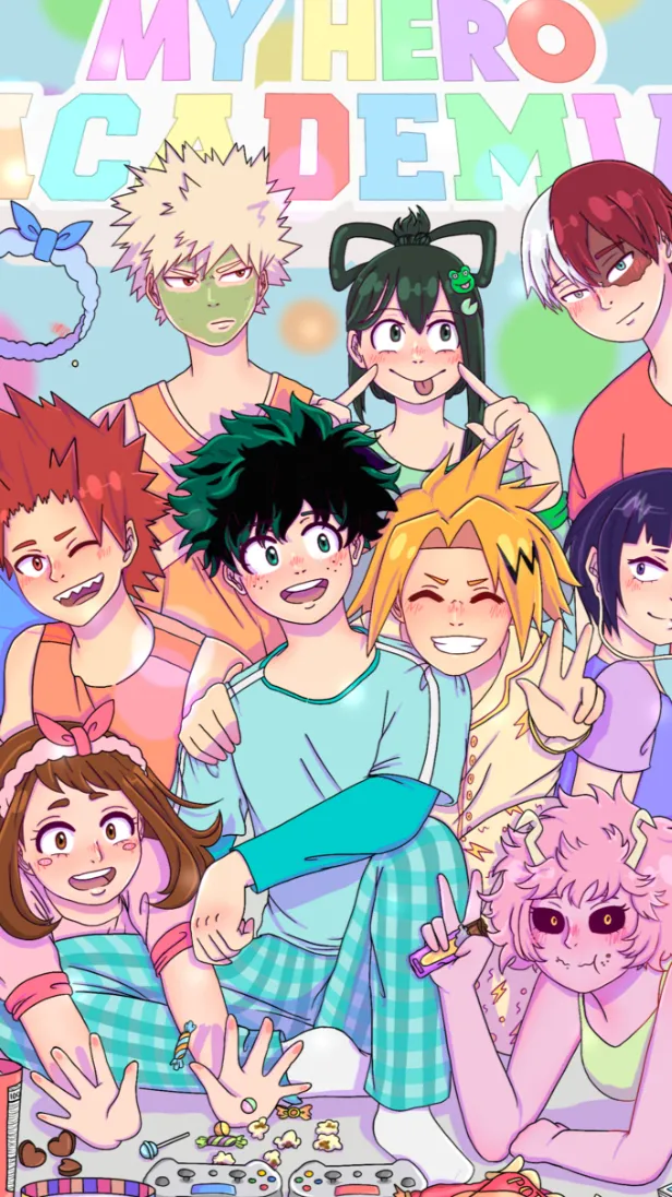 ai character: Mha sleepover background