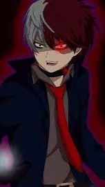 ai character: MHA but evil shoto background