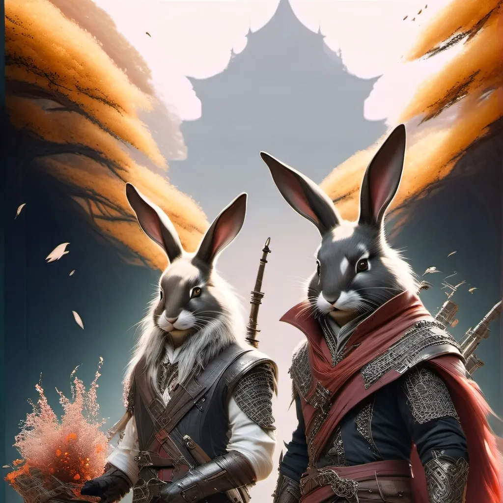 chat with ai character: Fun bunny family