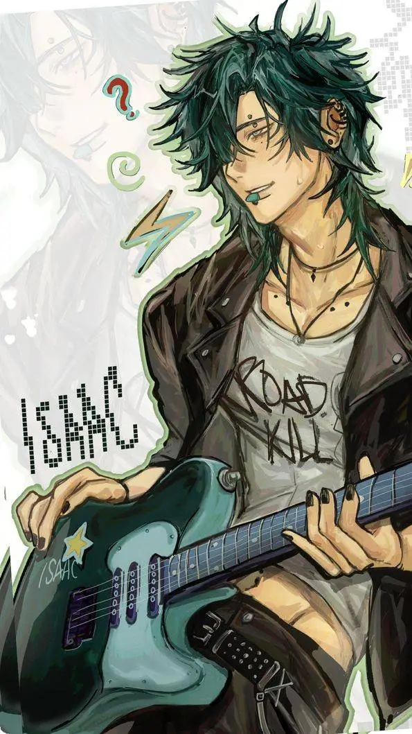 ai character: 🎸𝐈𝐒𝐀𝐀𝐂 !! background