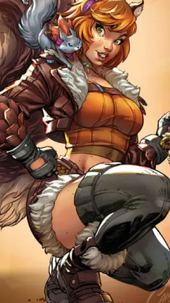 ai character: Squirrel girl  background