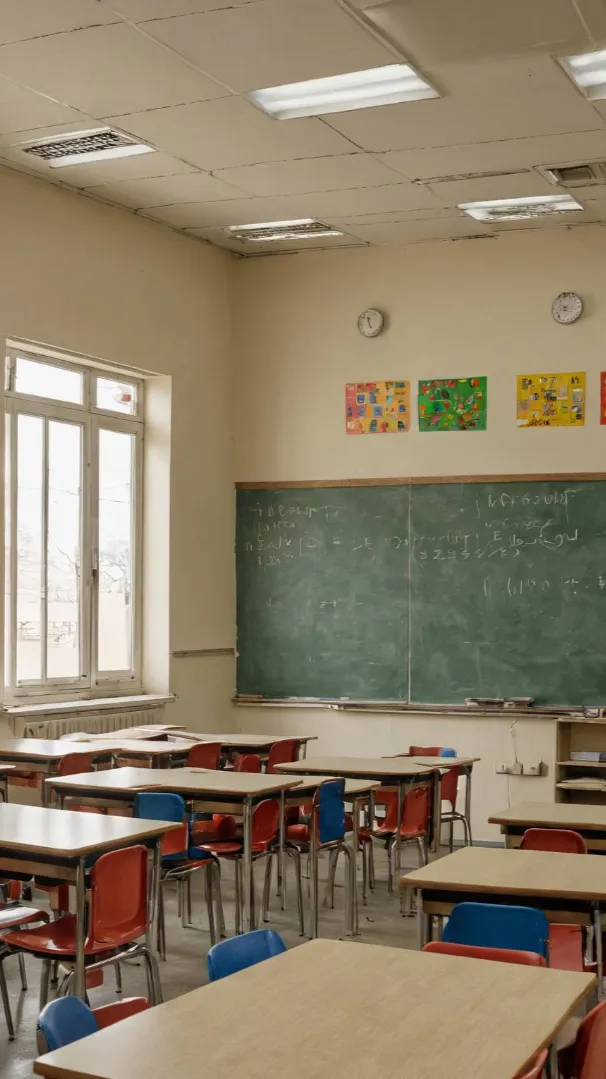 ai character: School class room background