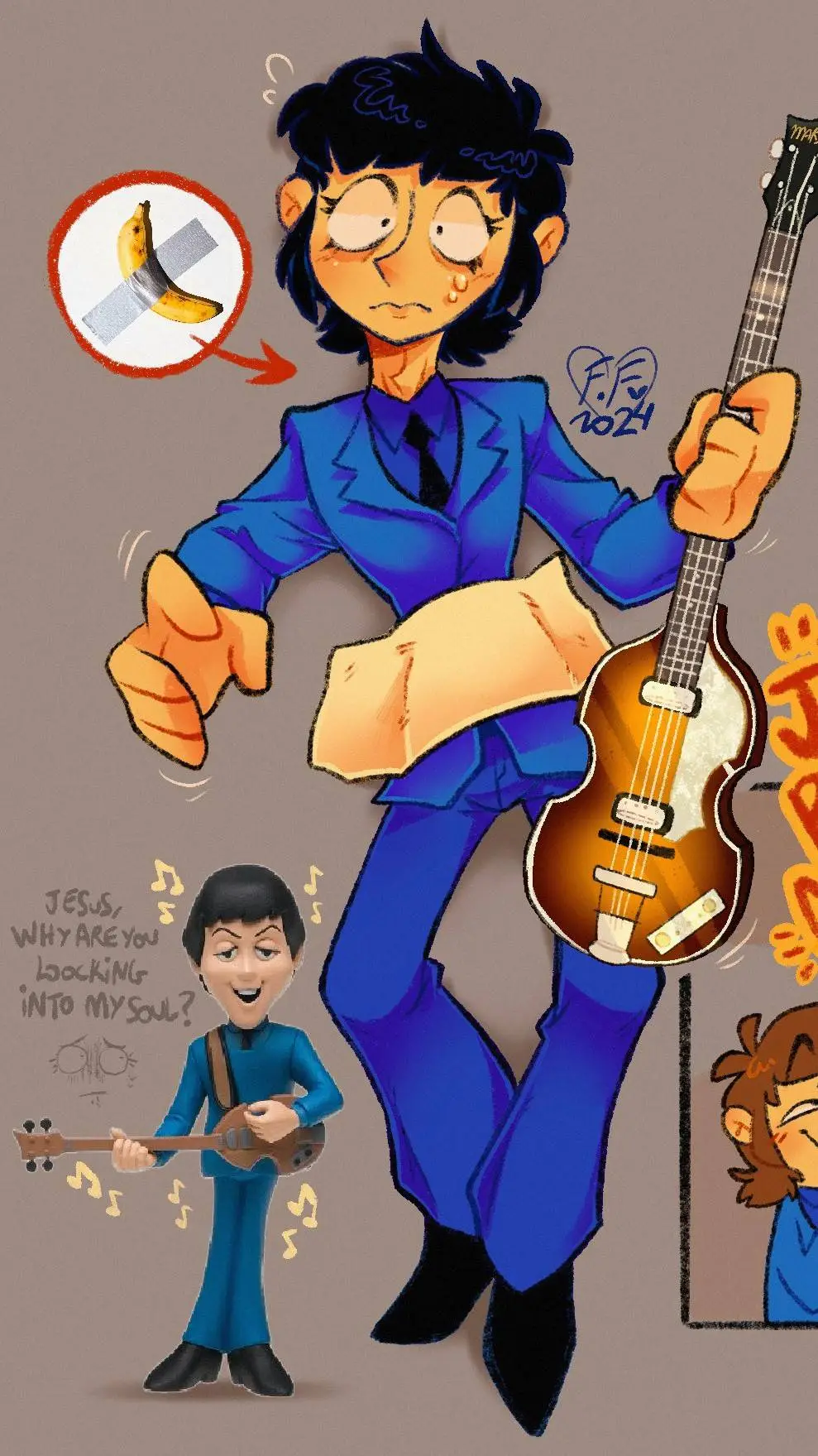 ai character: the Beatles background