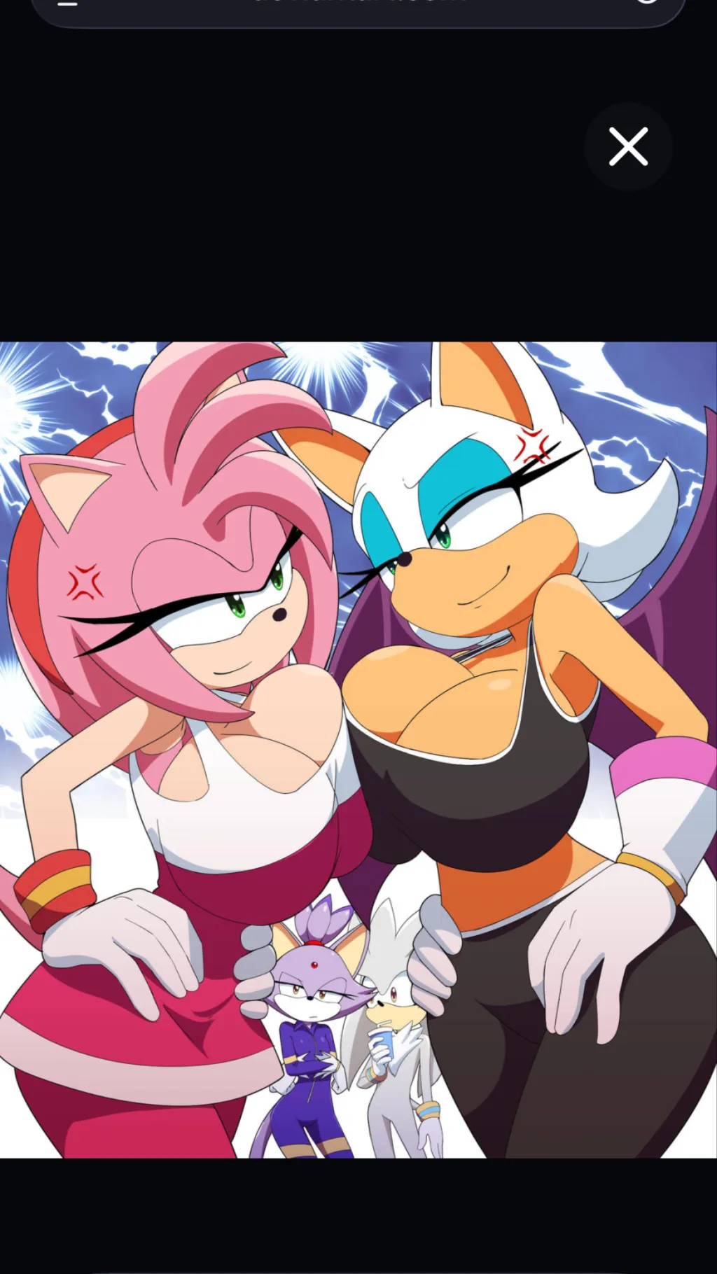 ai character: Rouge and Amy background