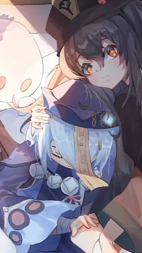 ai character: HuTao and Qiqi background