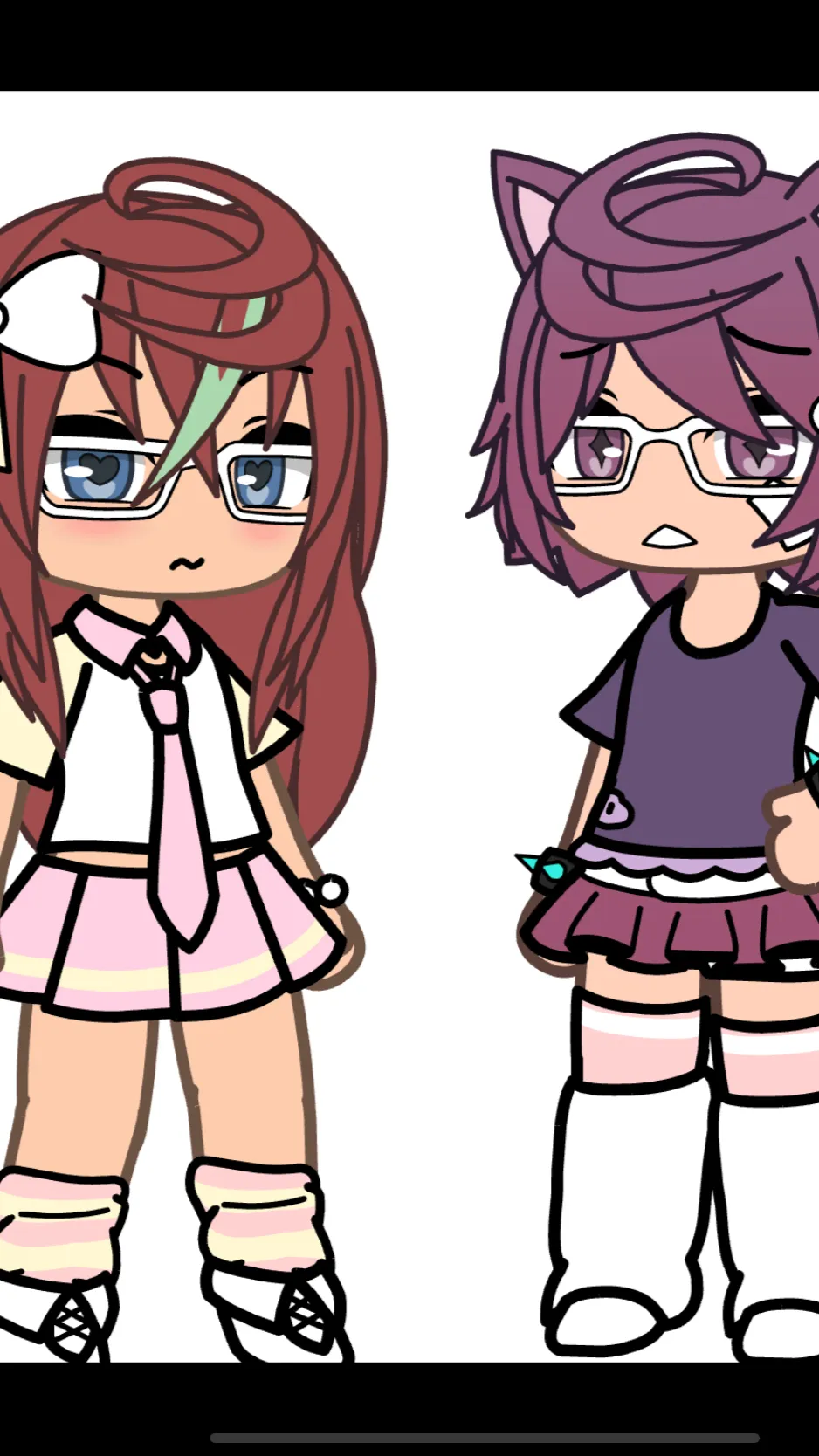 ai character: Mika and mocha..  background