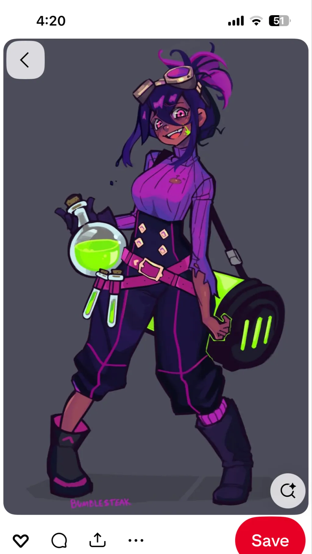 ai character: Lizzi background