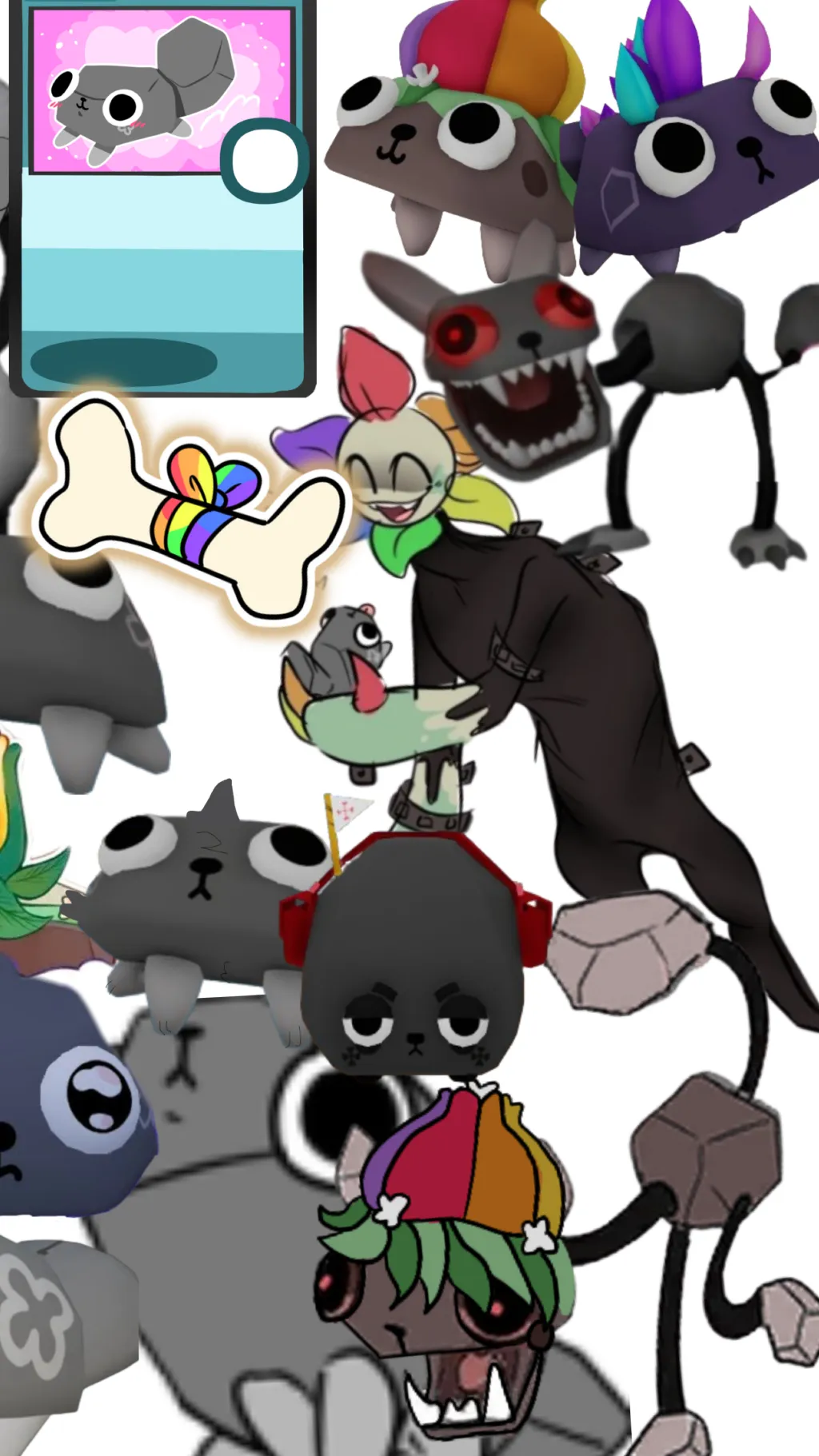ai character: Pebble background