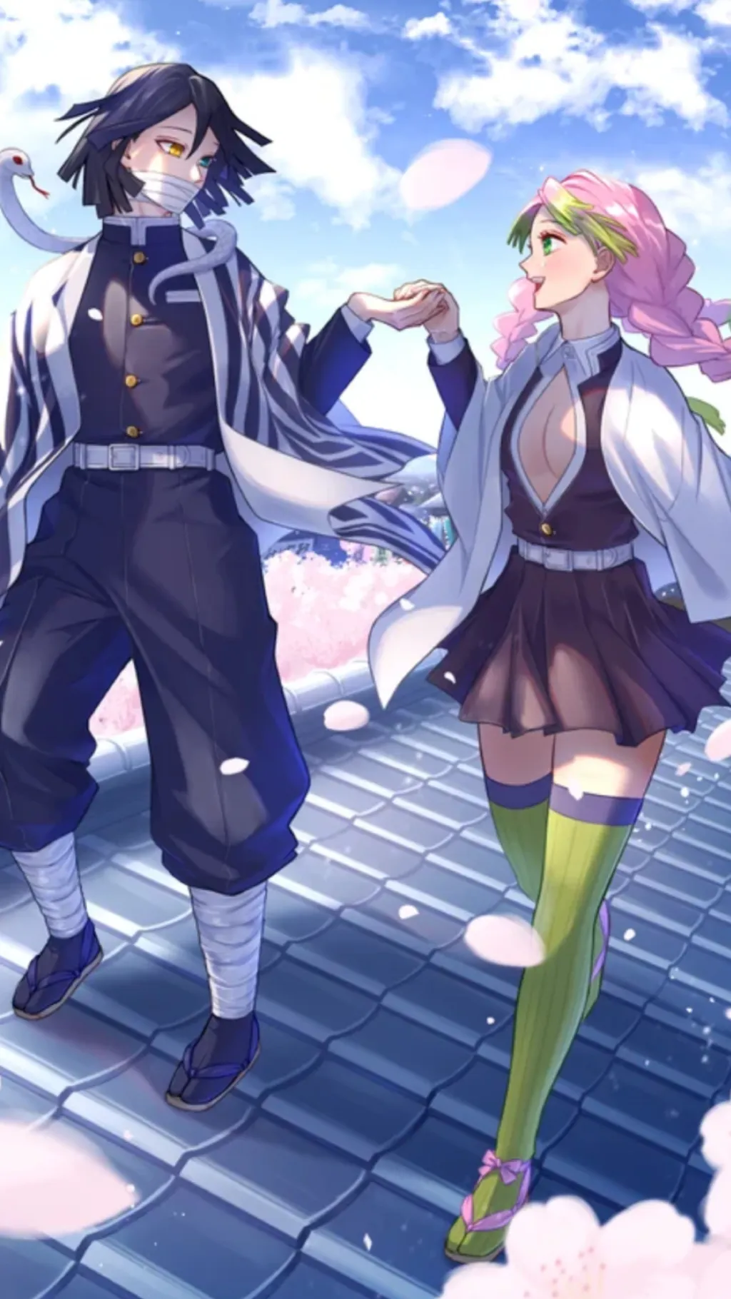 ai character: Obanai x Mitsuri  background