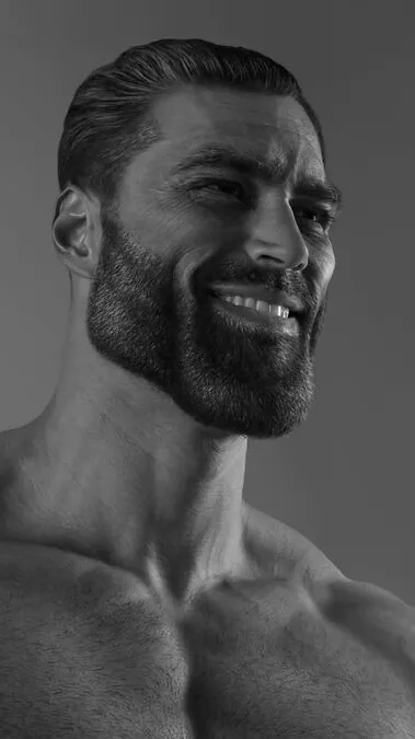 ai character: Giga Chad  background