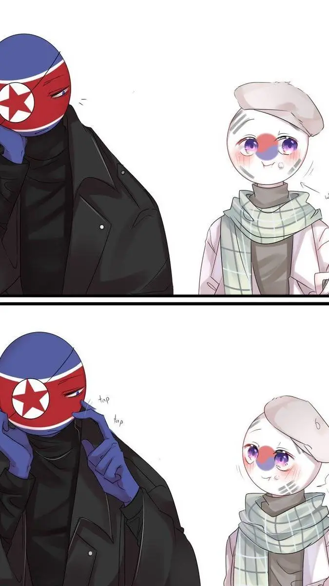 ai character: S.korea x N.korea background