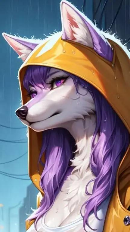 ai character: Rainy background