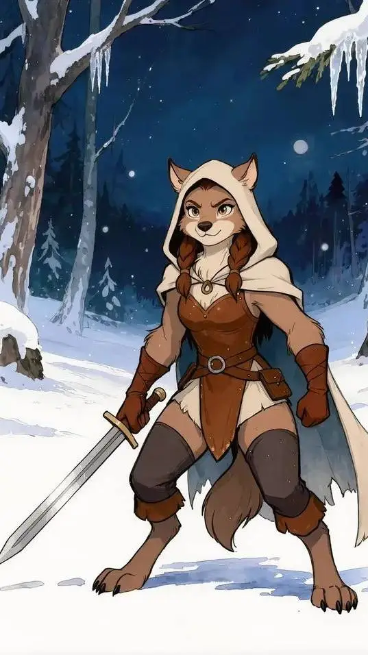 ai character: Lynna Snowfall background