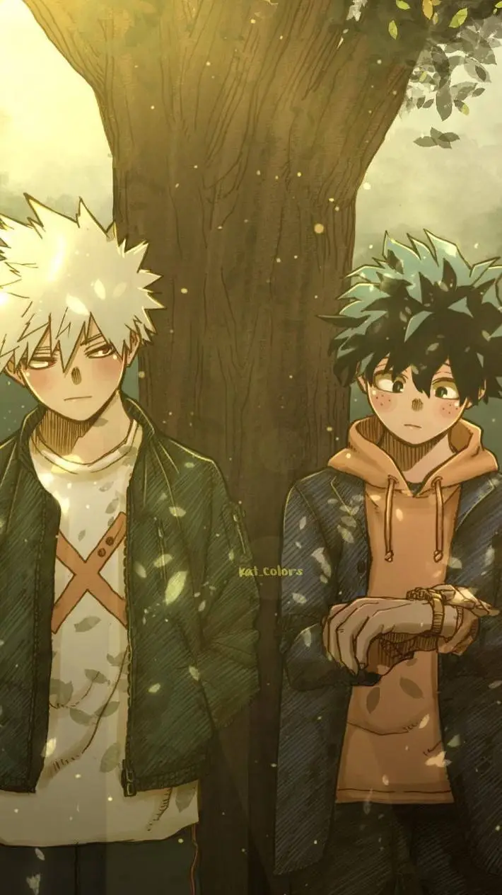 ai character: Bakugo and Deku  background