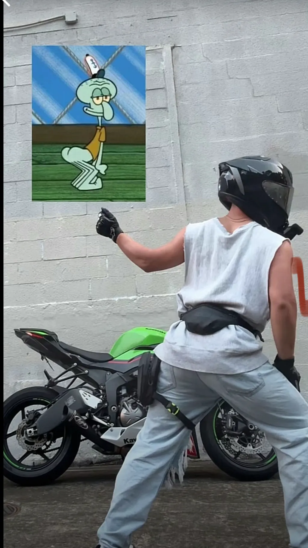 ai character:  Cycle Grover   background