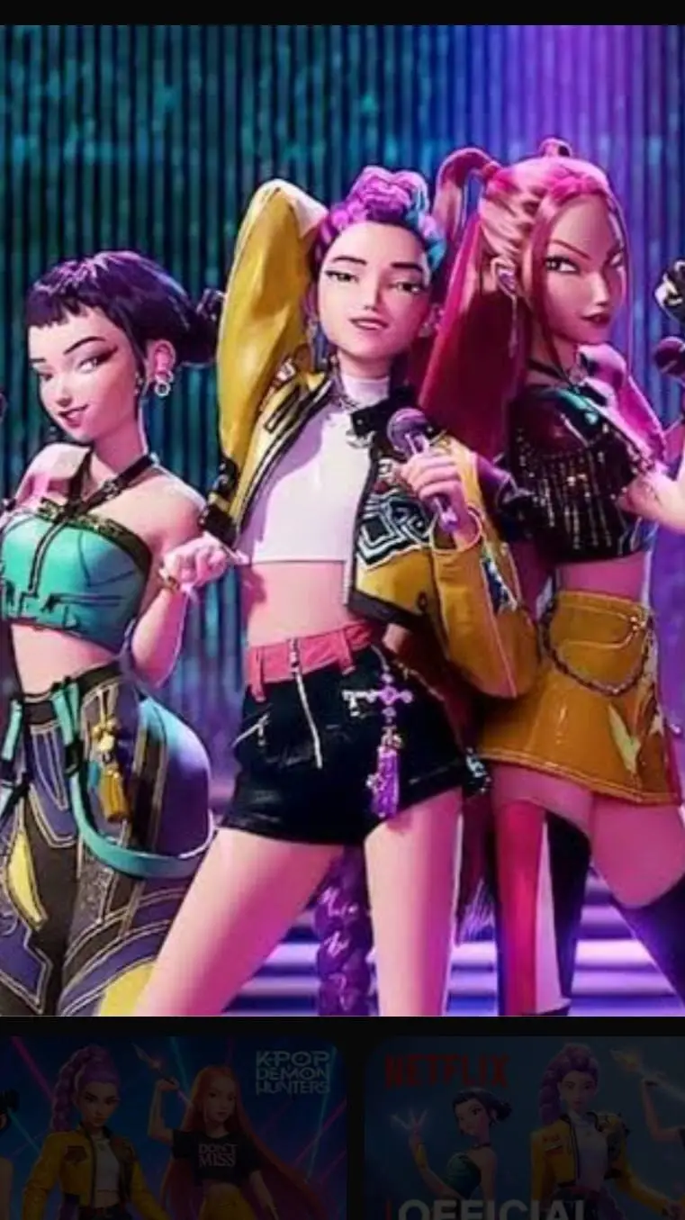 ai character: Kpop demon hunters background