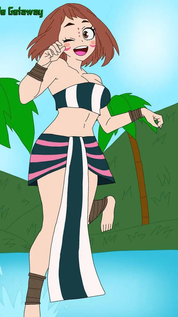 ai character: uraraka-kong background