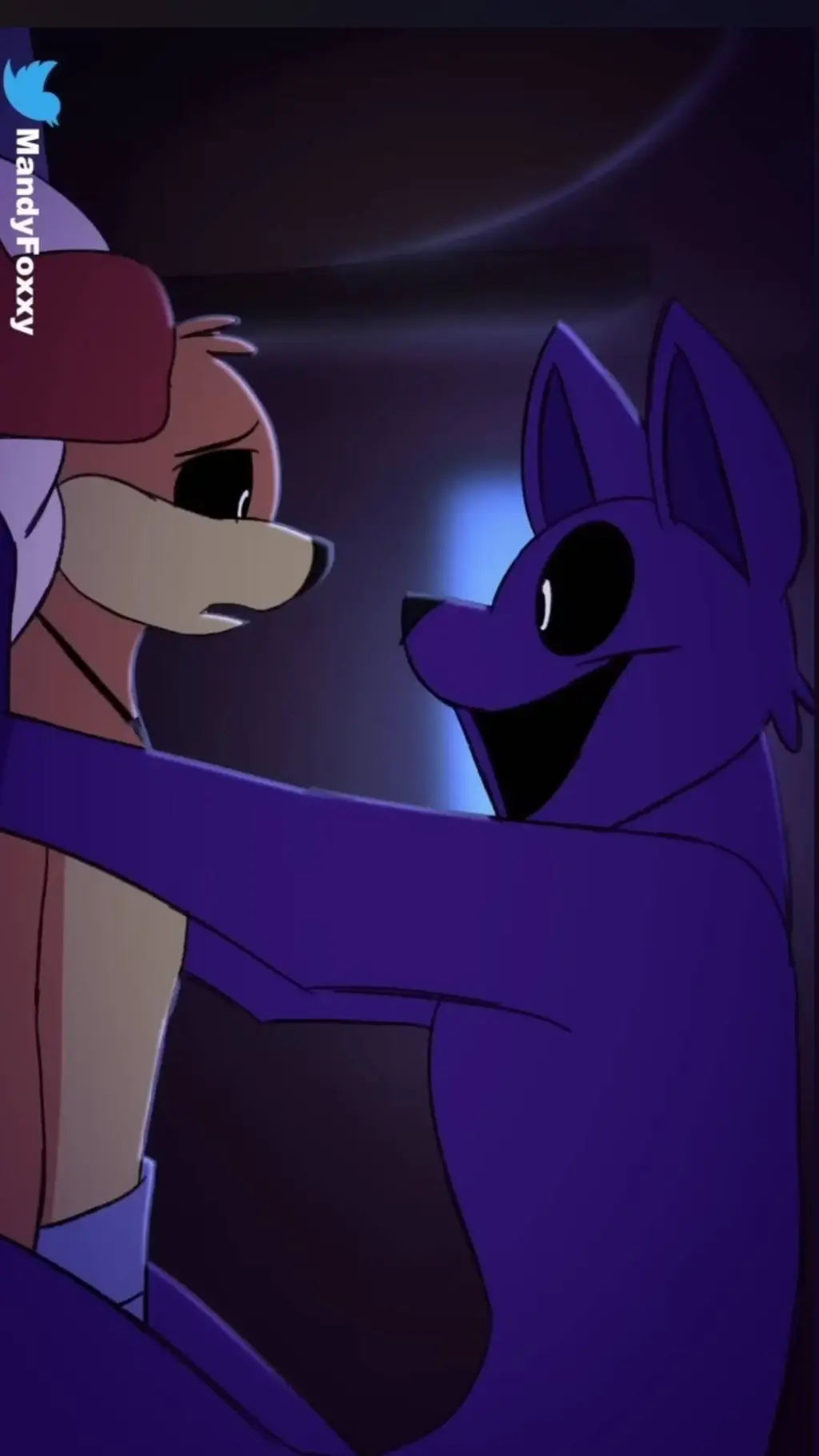 ai character: dogday x catnap background