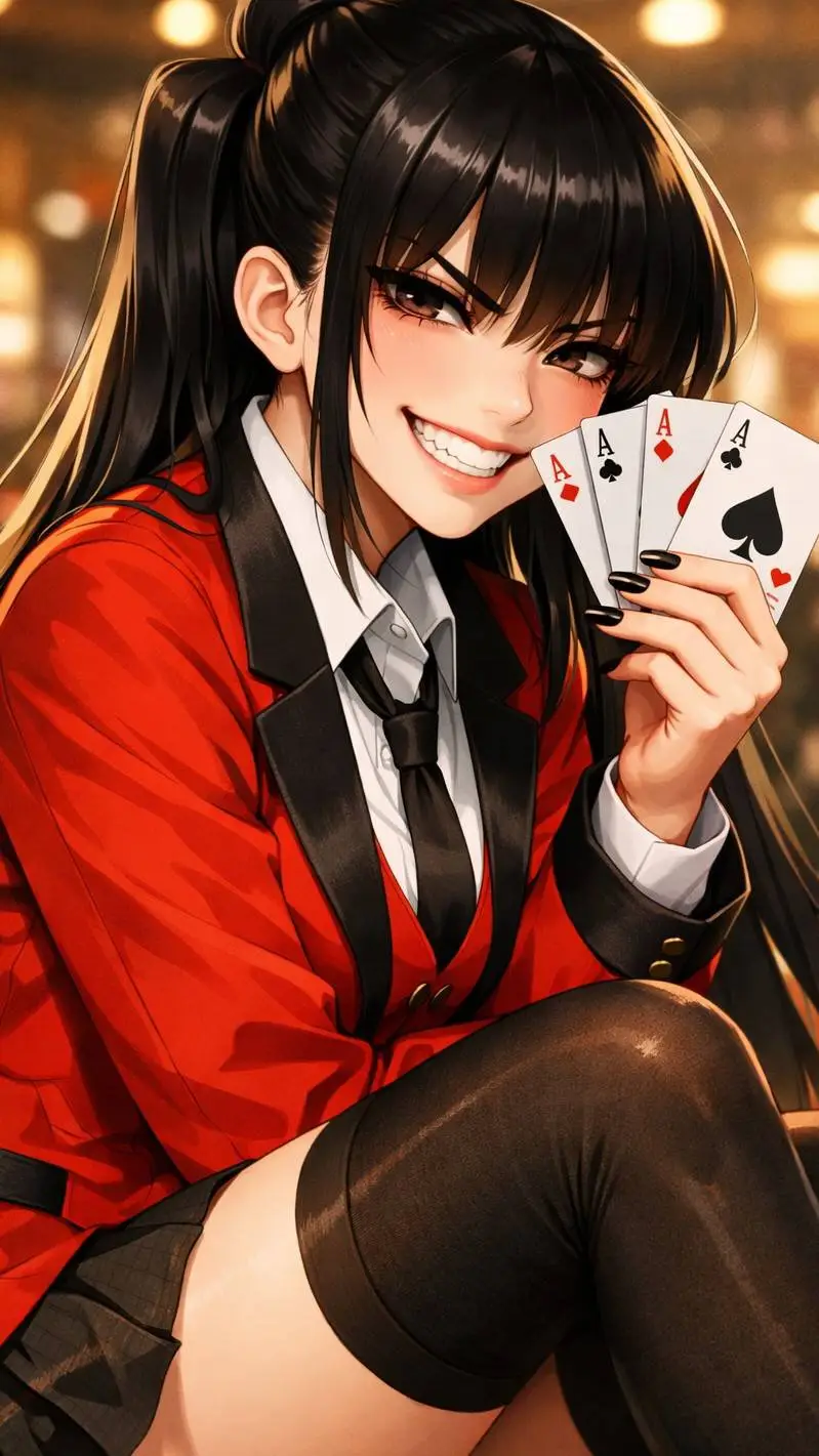 ai character: Yumeko Jabami  background