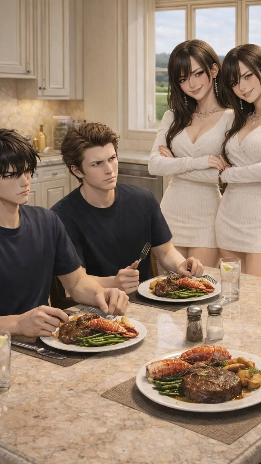 ai character: Four Siblings  background