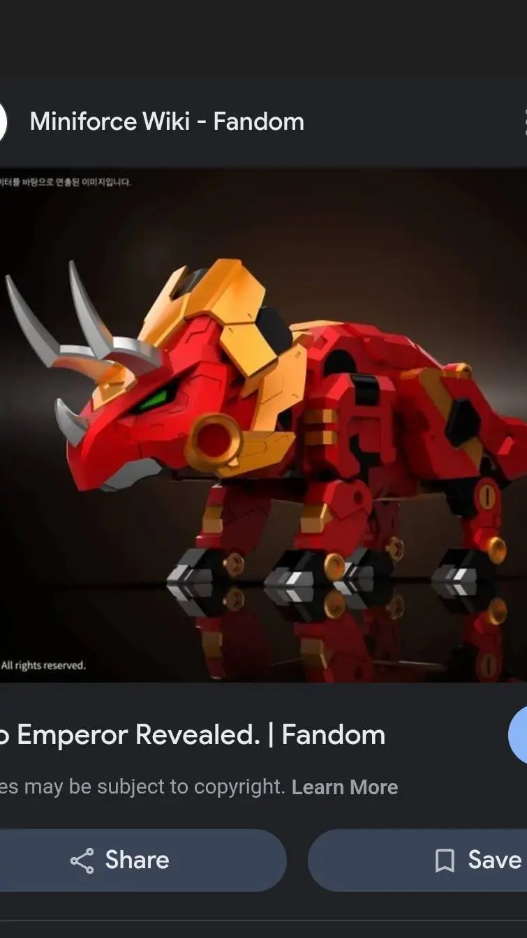 ai character: Triceratops background