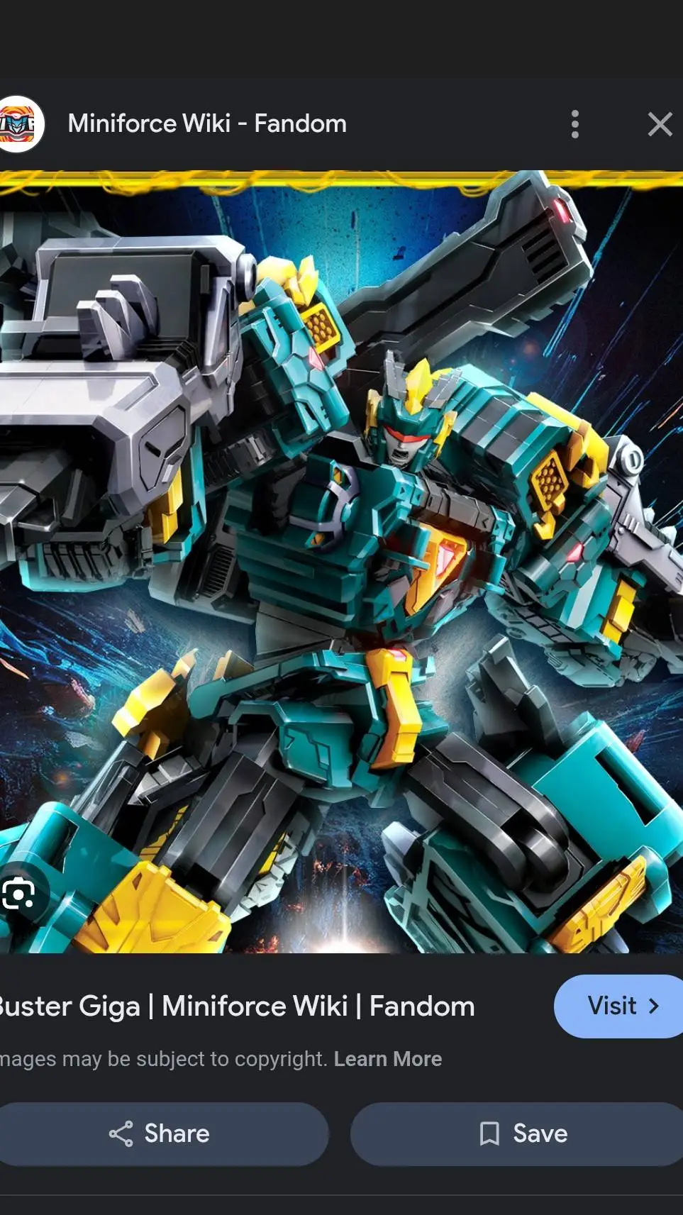 ai character: BusterGiga background