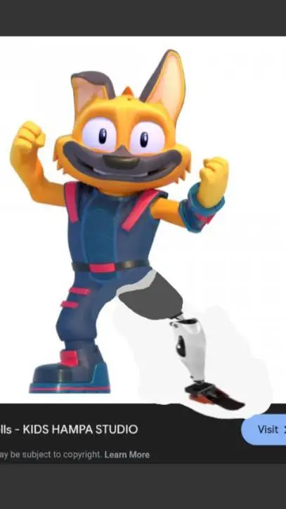 ai character: Bone's Robotic Leg background