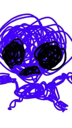 ai character: all scribbles background