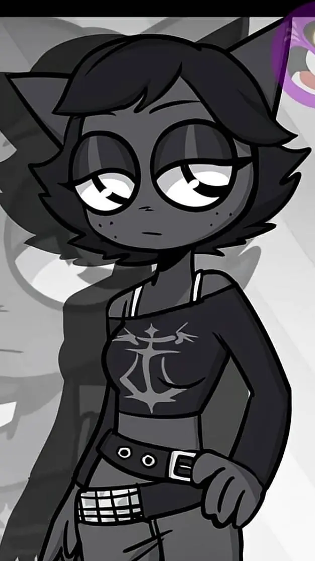 ai character: female gray background