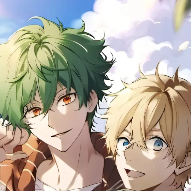 chat with ai character: bakugo and deku