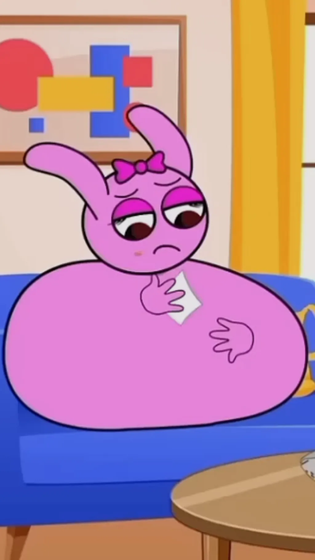 ai character: Pinki fat background