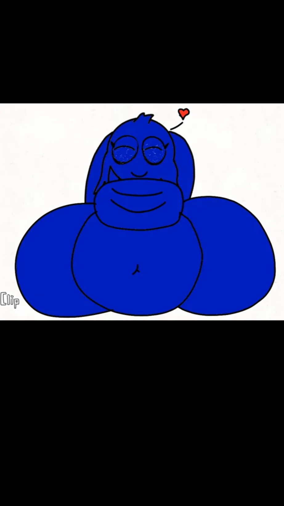 ai character: Pinki blue inflate background
