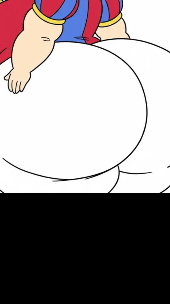 ai character: Fat Pomni big butt background