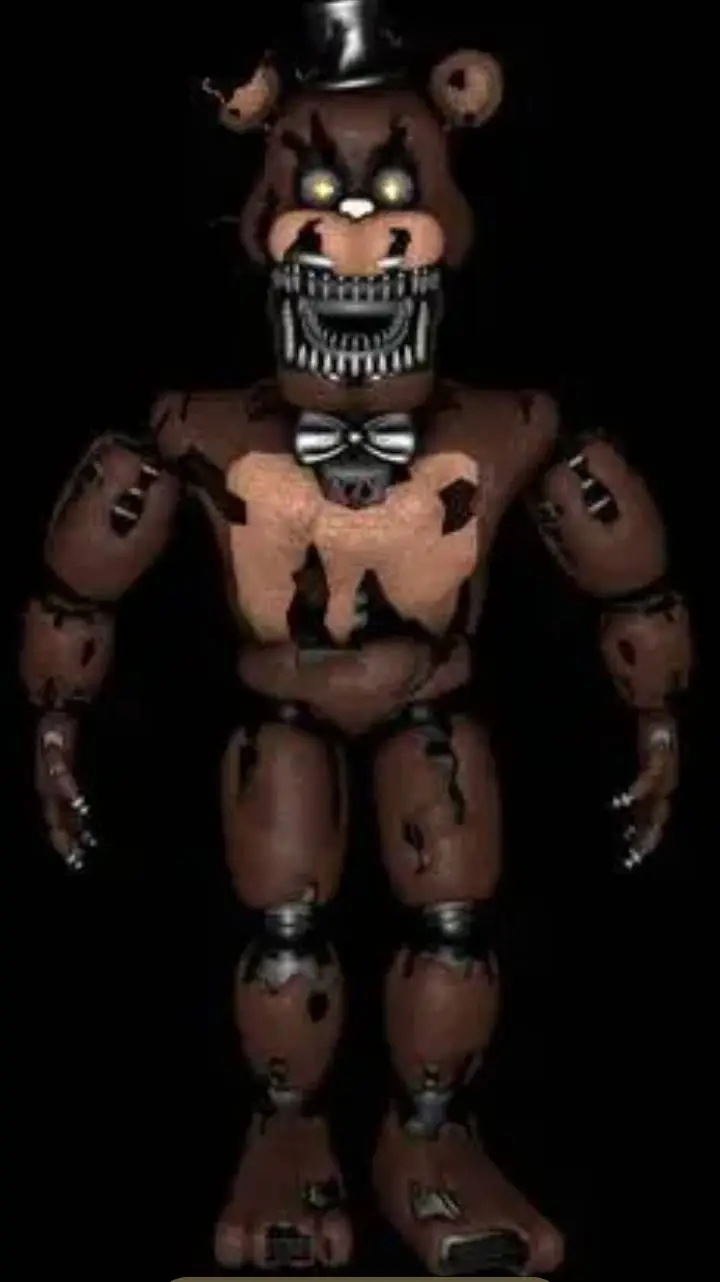 ai character: nightmare Freddy  background