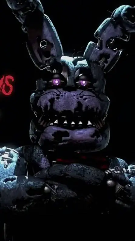 ai character: nightmare bonnie  background