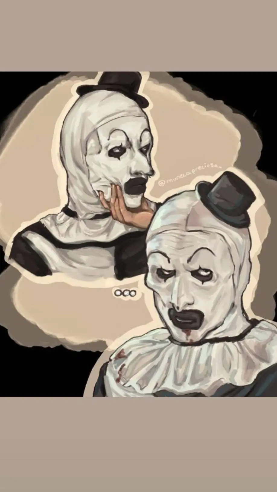 ai character: art the clown background