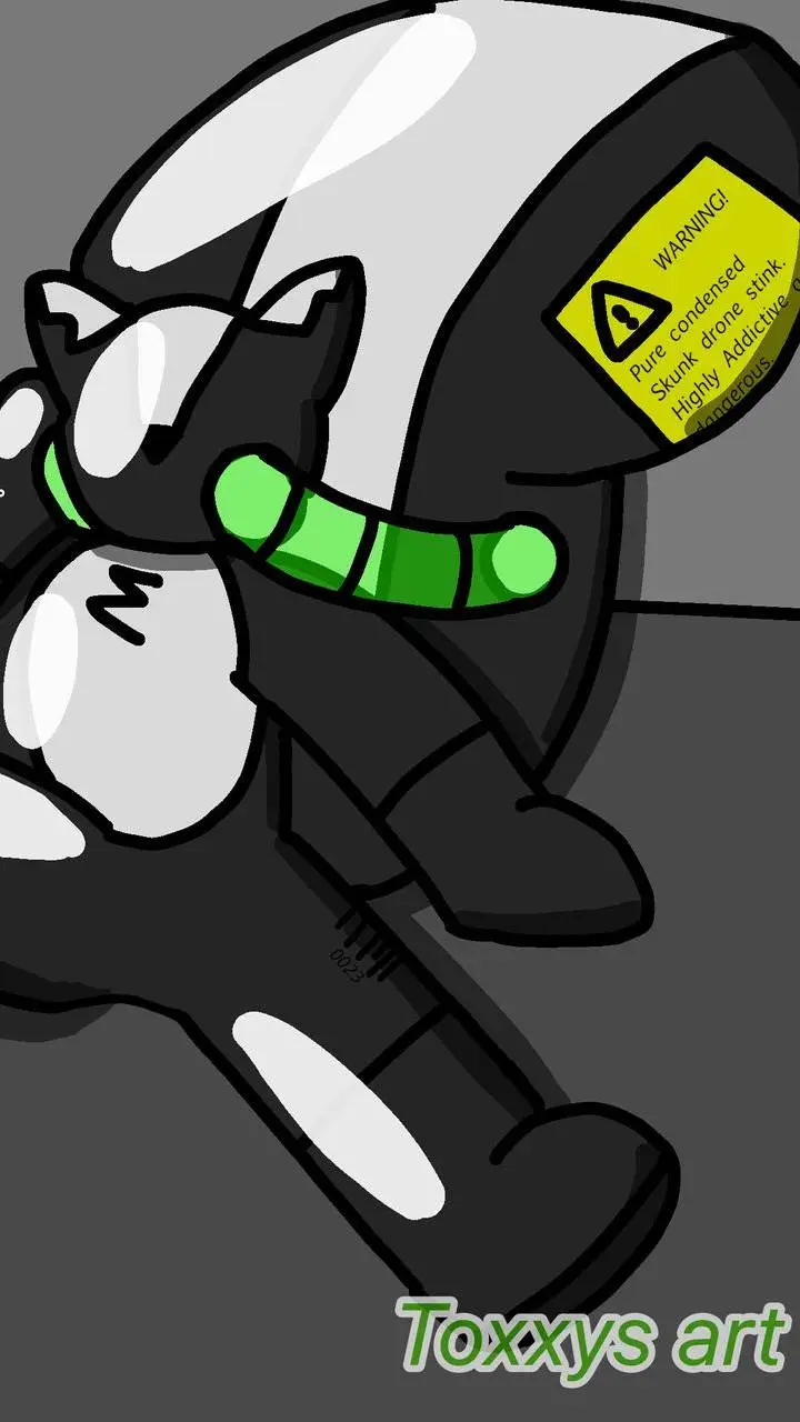 ai character: skunk drone suit background