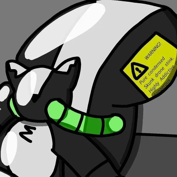 chat with ai character: skunk drone suit