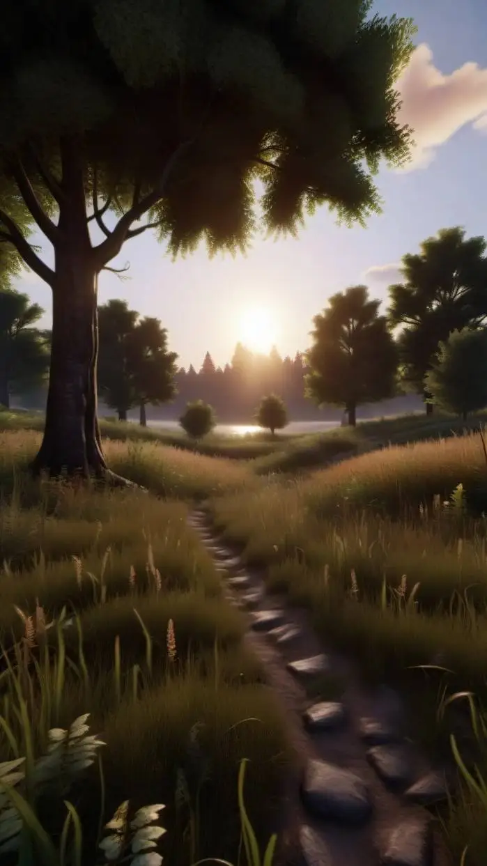 ai character: grass background